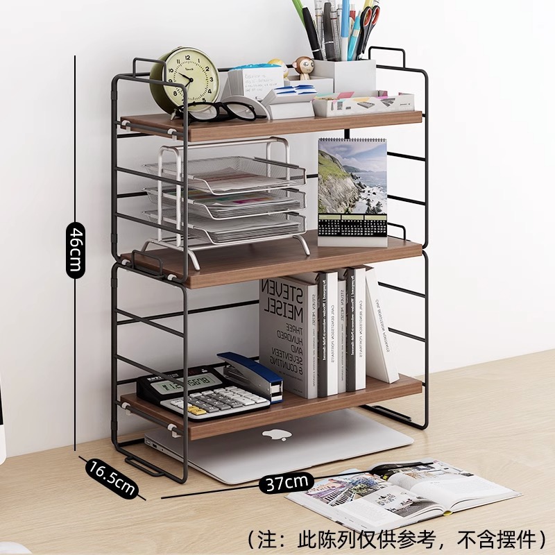 3 층 37X17X46CM 호두 블랙 랙