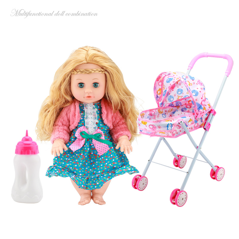 Fábrica directa de juguetes para niños en casa beberán agua, orinarán y cantarán simulación de muñecas conjuntos de juguetes de alimentos