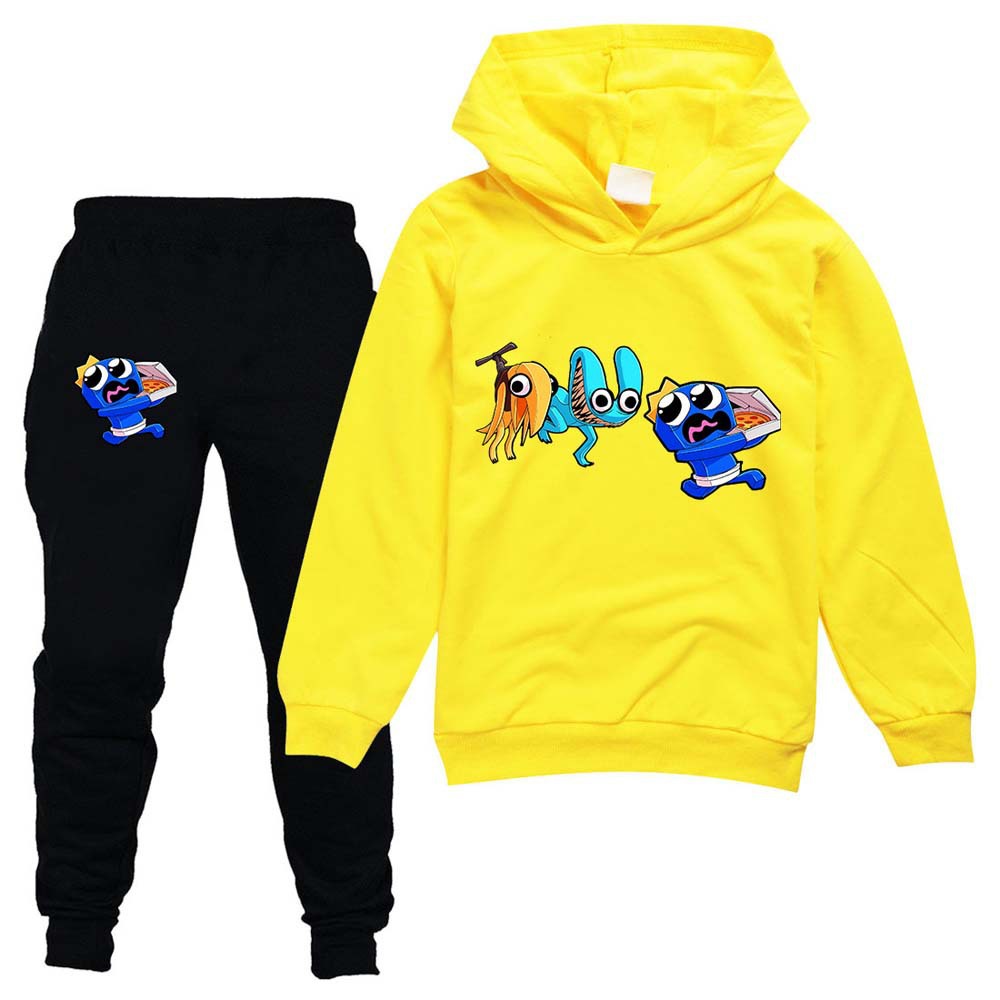 Capítulo 2 Conjunto infantil de primavera e outono Rainbow Friends Amarelo Ciano_voghion.com