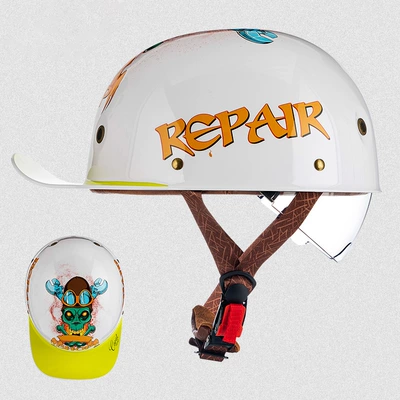 Motosiklet kaskı (dəbilqə) – Helmet, New National Standard 3C Certification - rw03-endoscopic-model-white-motorcycle-m-size-53-54cm
