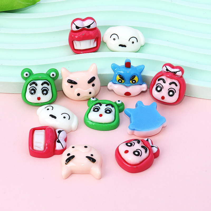 New Cross-Border Cartoon DIY Resin Small Accessories Jewelry Cream Glue Handmade Hairpin Hair Accessory Materials Wholesale