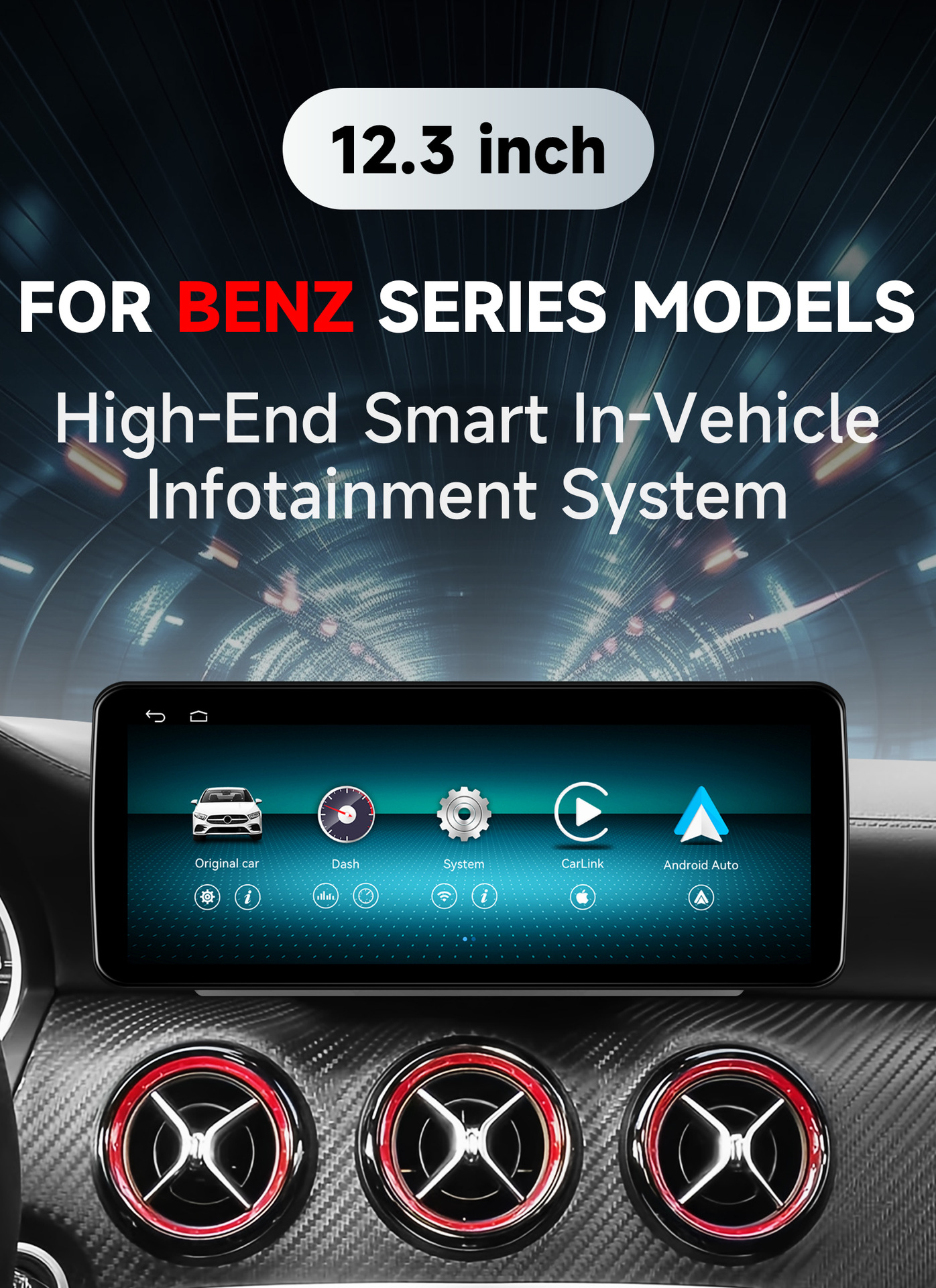 Suitable for 2015-2018 Mercedes-Benz A-Class GLA NTG 5.0 system A180L A200L central control large screen navigation