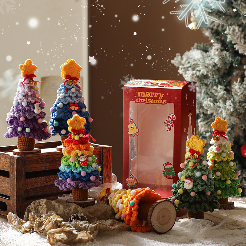 クリスマスデコレーション、雰囲気シーンレイアウト、小さなオーナメント、クリスマスツリーデコレーション、ミニデスクトップかぎ針編みのクロスボーダー専用|undefined