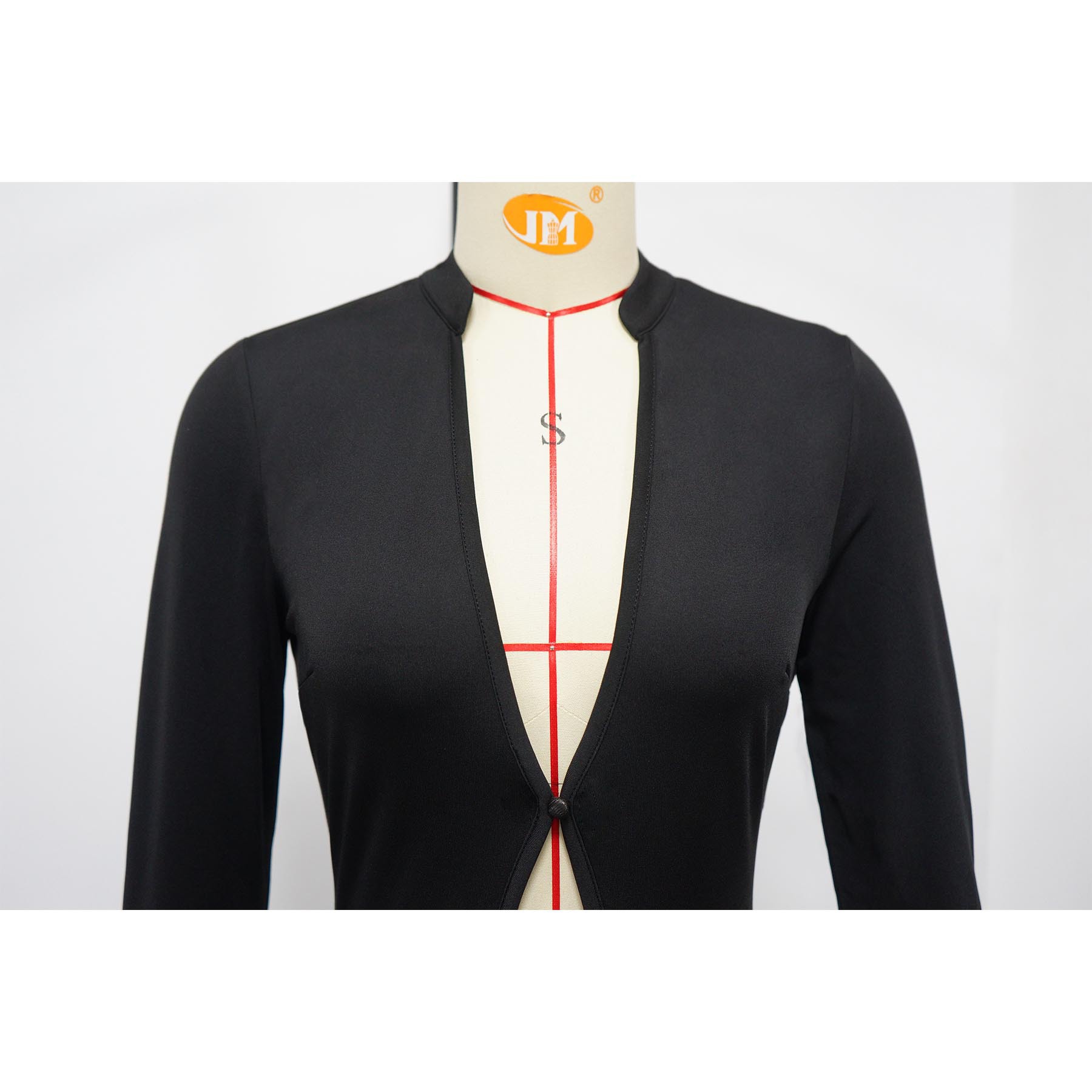 Sexy Deep V Long Sleeve Jumpsuit Solid Color Tight Fit_voghion.com
