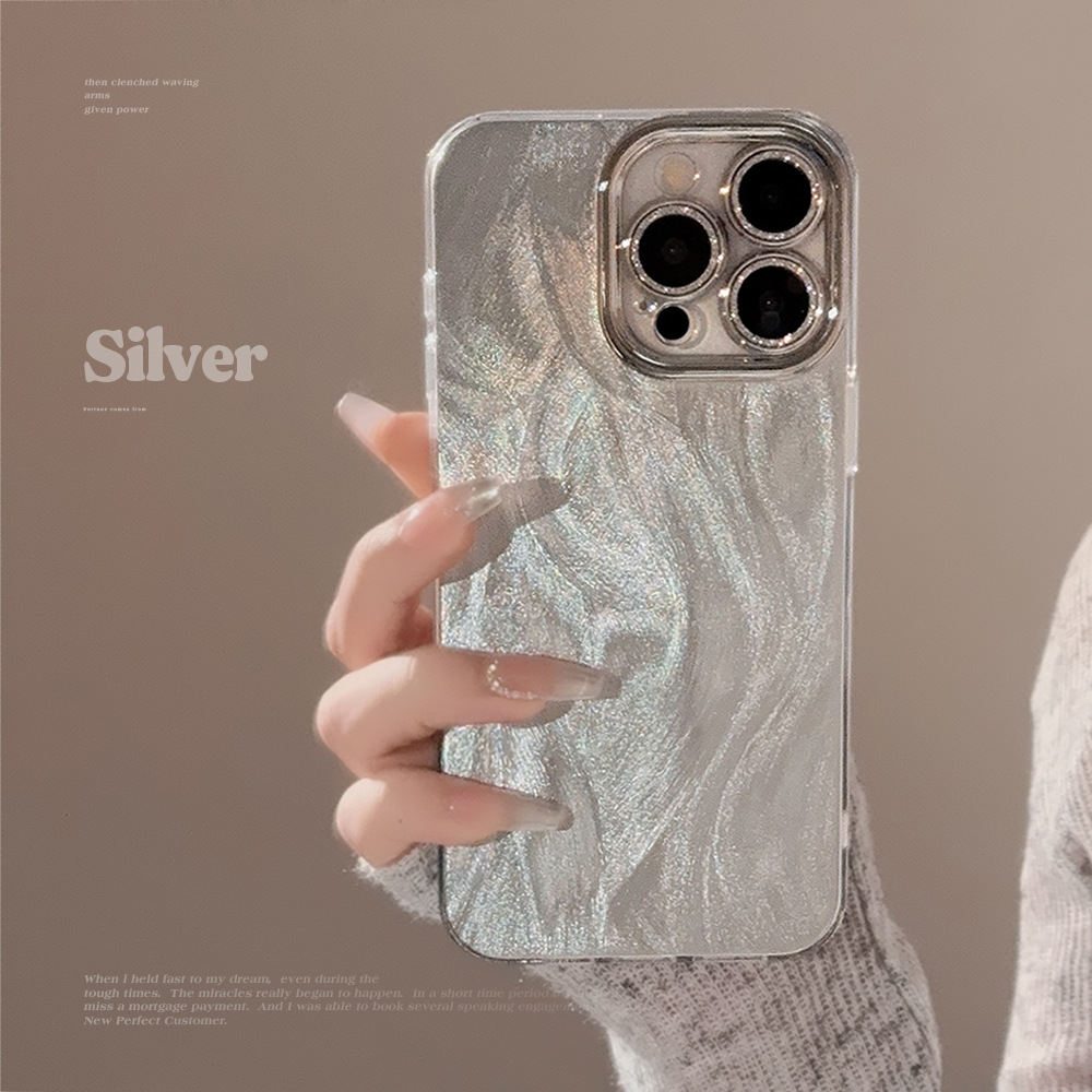 feather yarn laser phone case suitable for 14 apple 15promax lens protector iphone13 drop-resistant 16 advanced sense 11