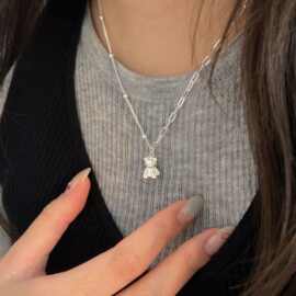 持恒S925纯银小熊项链女2026年新款潮轻奢简约设计百搭气质锁骨链