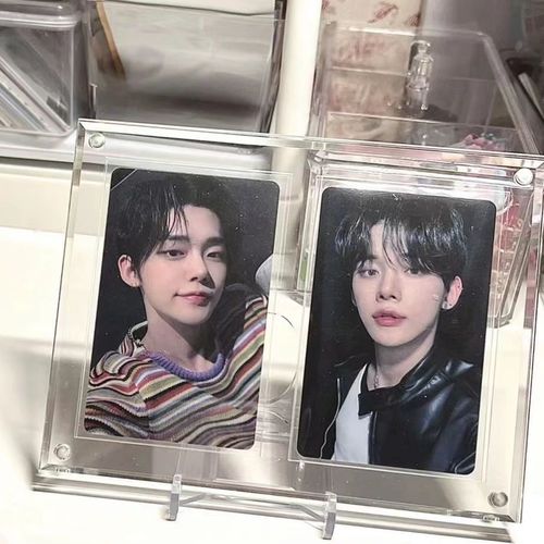 ins transparent acrylic magnetic photo frame small kaka brick star chasing desktop strong magnetic stage idol photo holder