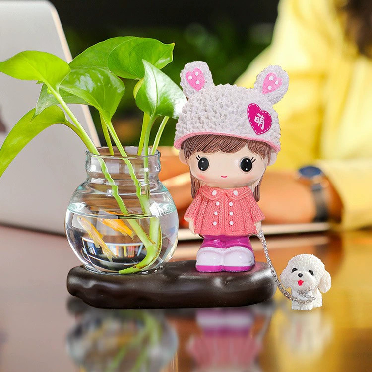 Glass creative transparent decorations for living room, internet celebrity