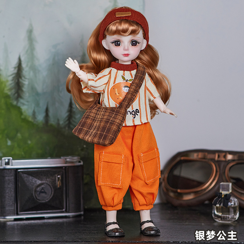 新款12寸 30厘米6分洋娃娃玩具搪胶公仔换装洛丽塔娃衣可爱套装