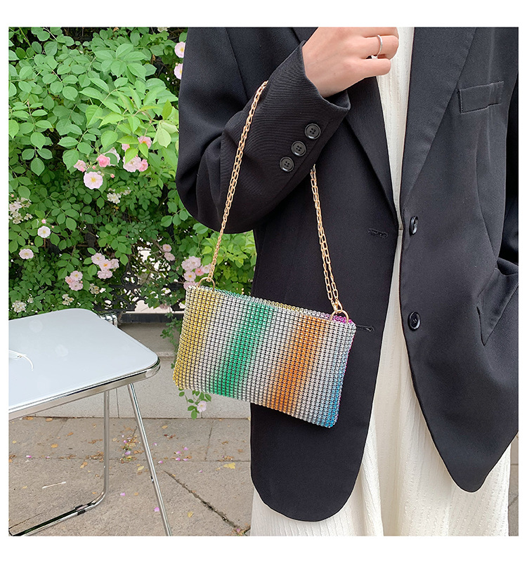 Black Pink Gold Pu Leather Solid Color Square Evening Bags display picture 1