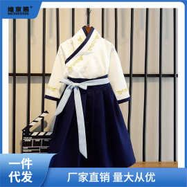 儿童元旦演出服男童新年唐装风古装小学生大合唱服装国学汉服烛优