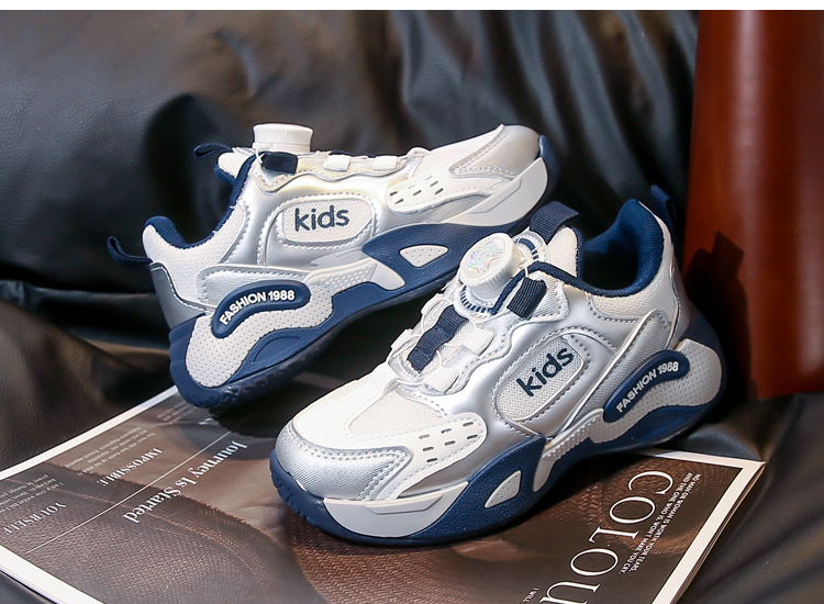 Sneakers chunky per bambini basket impermeabili in pelle_voghion.com