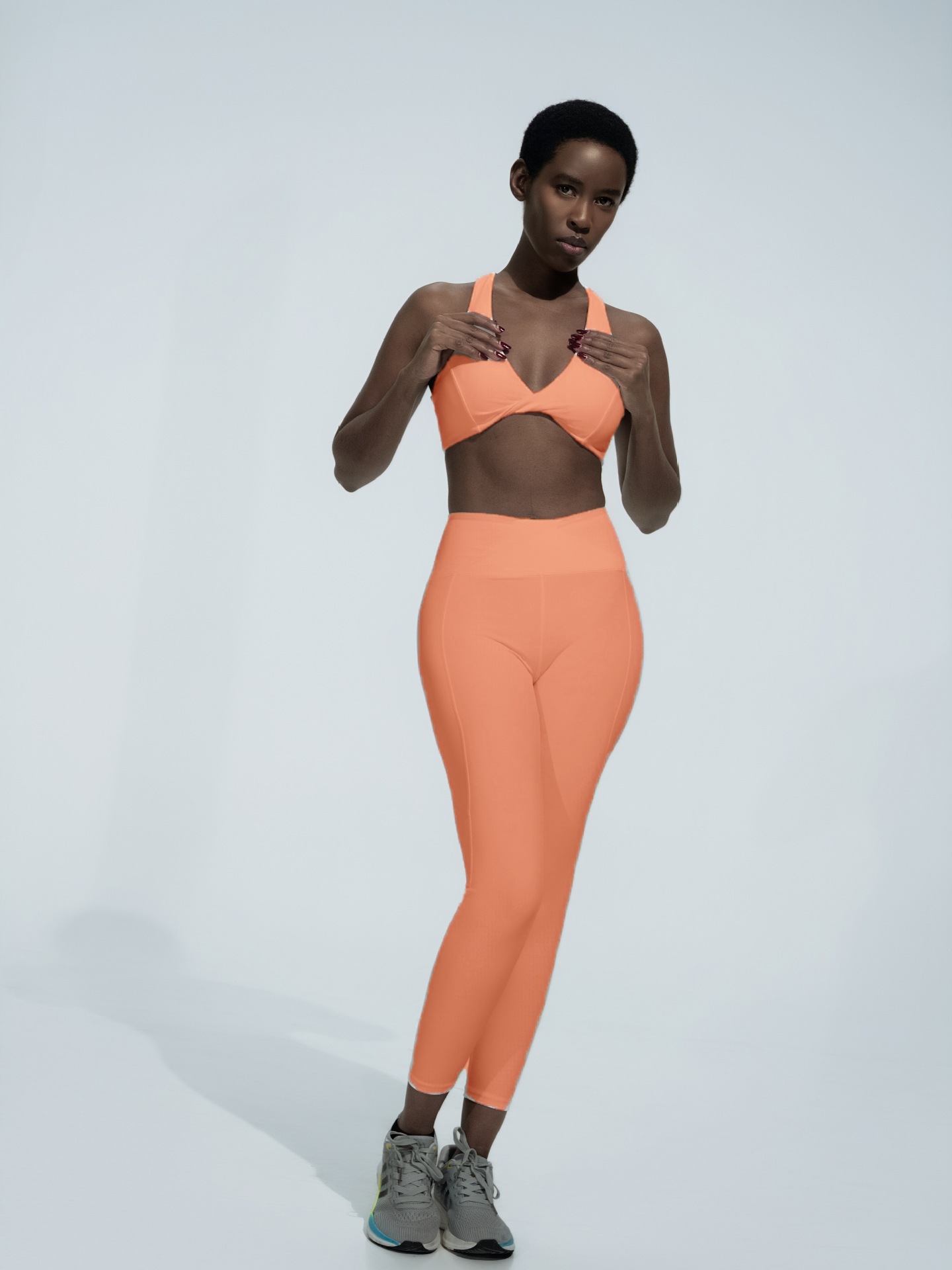 Cross-border ins nueva sensación de desnudez ropa interior deportiva casual para mujeres sujetadores de yoga ajustados y rápidos para correr ropa de fitness