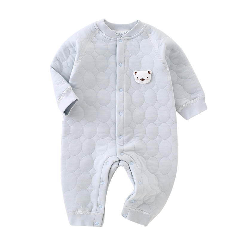 Ropa de bebé recién nacido primavera y otoño tipo A mono hombres y mujeres bebé algodón clip de algodón algodón cálido mameluco de bebé