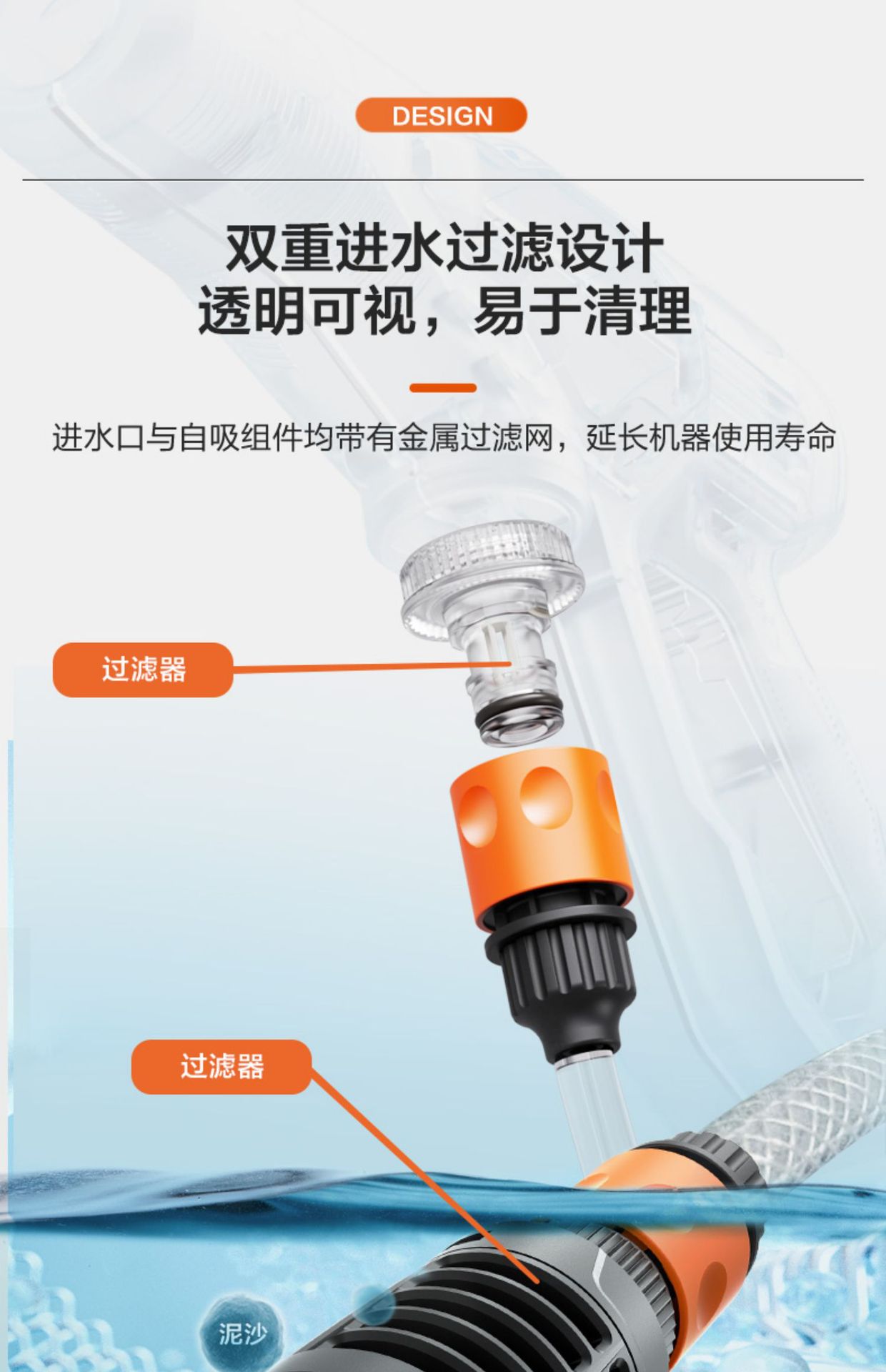 Wireless car washer high pressure water gun household car lithium battery car wash artifact powerful booster portable grab