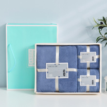 伴手礼毛巾礼盒装珊瑚绒浴巾三件套礼品套装公司年会寿宴创意礼盒