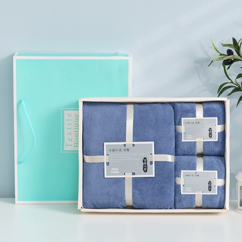 Подарок для рук полотенце Подарочная коробка коралловый флис полотенце банное полотенце из трех частей подарок костюм компания ежегодный подарок на день рождения