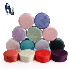 宮廷風圓形手鐲手串翡翠珠寶首飾盒天地蓋收納盒珠寶禮盒手鍊禮品