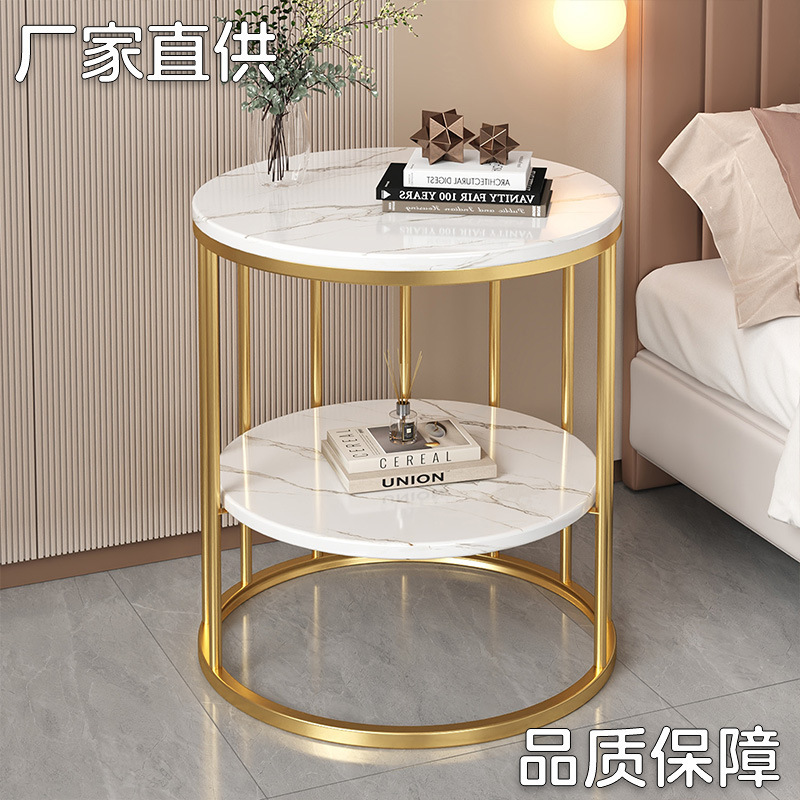 Bedside Table for Home Bedroom Small 2025 New Accessible Luxury High-End Replacement Bedside Storage Rack Round Side Table