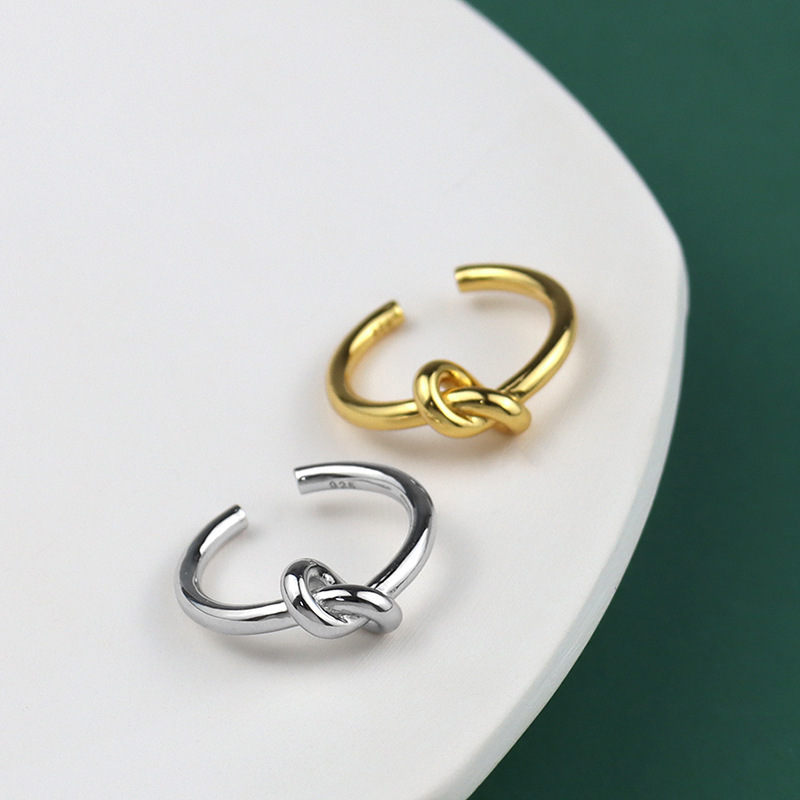 design line knotted ring fashion simple open ring