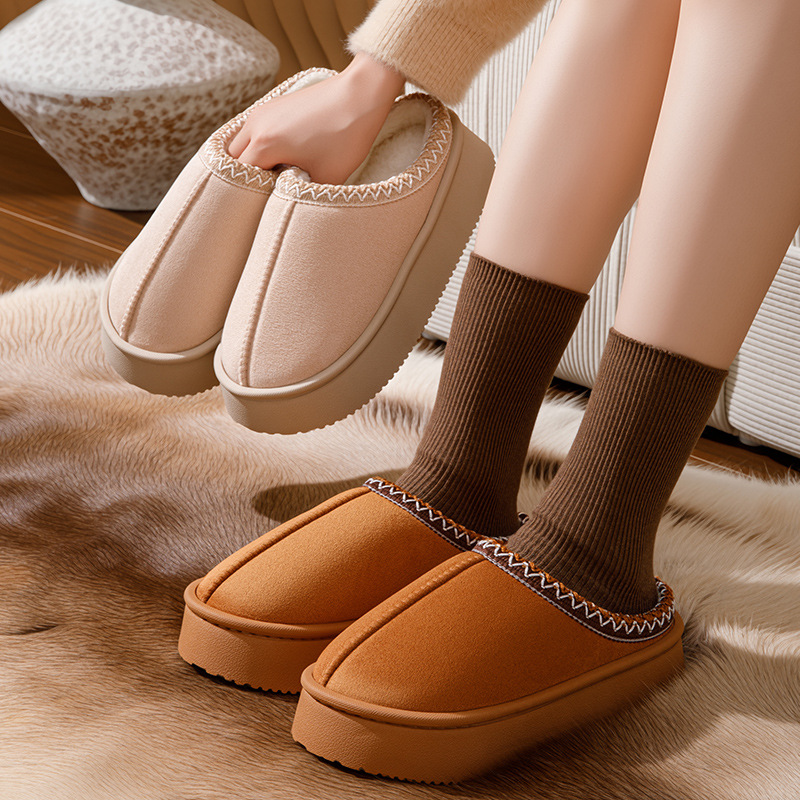 Non-slip lightweight keep warm women's slippers platform