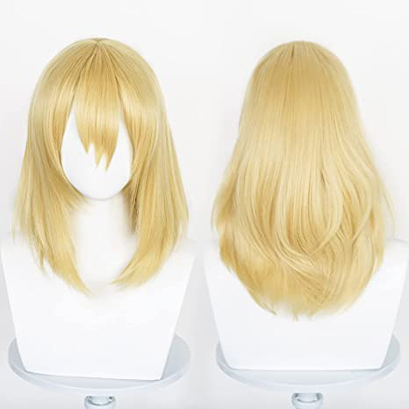 Hal's Mobile Castle Hal cos Wig Special Tone Gold Simulated Scalp Top Hal Wig