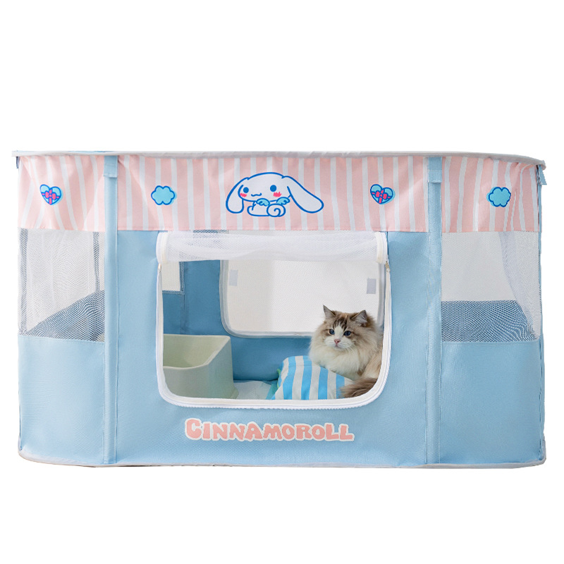 Big Ear Dog marca conjunta primavera y verano cuatro estaciones, sala de partos de gatos rectangular universal, nido de gatos multifuncional para gatos, cerca de tienda de campaña para mascotas