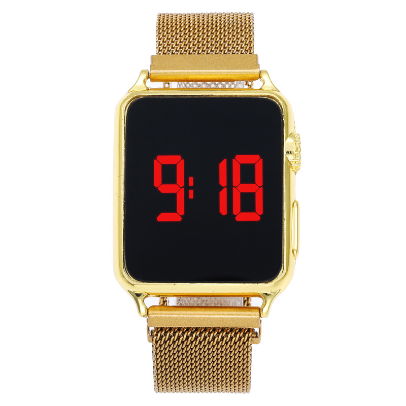 (Wholesale), apple, square fashionable trend strong magnet, electronic watch, (Physicals)