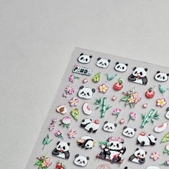 Tomoni Thin and Durable Nail Sticker, Cute Nail Sticker Factory Wholesale, Japanese Panda 2871 Flowery