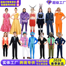 跨境疯狂动物城cos服套装Zootopia朱迪尼克儿童成人全套扮演服
