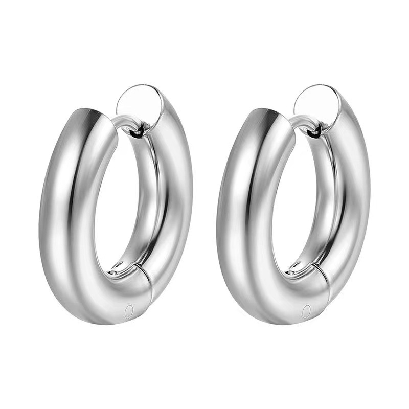Circle Pattern 1 Piece Simple Style Circle Plating 201 Stainless Steel 18K Gold Plated Earrings