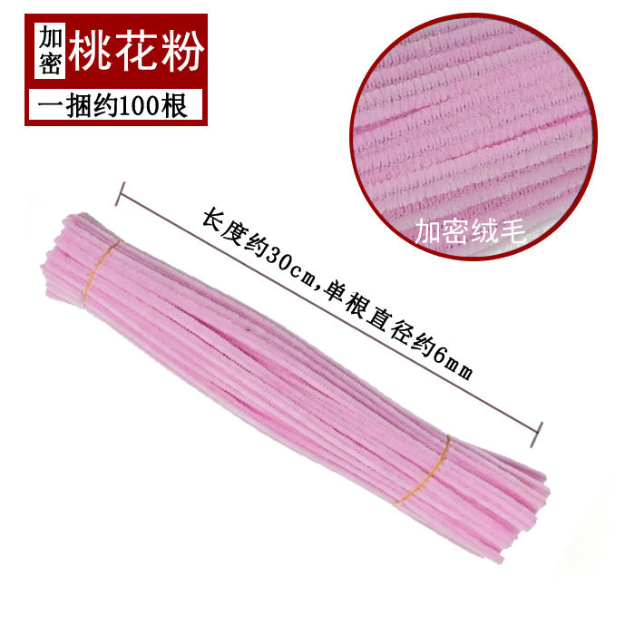 Varillas de felpa encriptadas de 42 colores, tiras para raíces de cabello, materiales populares para ramos hechos a mano, fabricante de varillas de felpa.