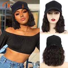 Cross-border Western and European False Hair Women's Bucket Hat Short Curly Hair Hat False Hair High Temperature Silk Full and Breathable