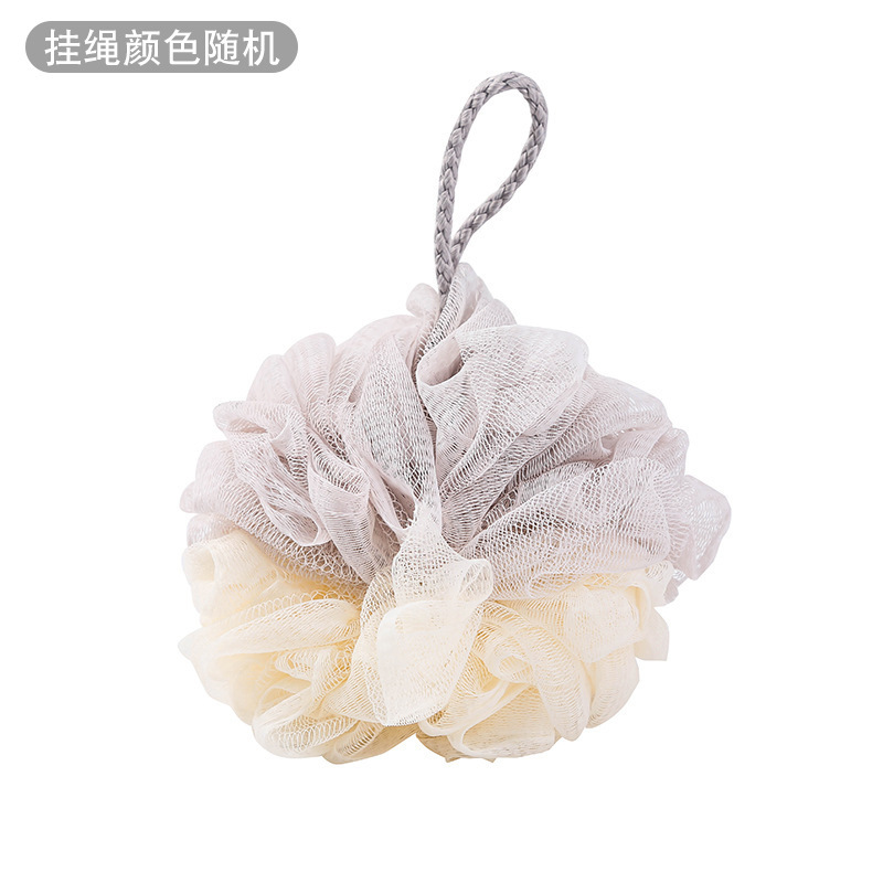 2835 大号双色沐浴球彩色成人沐浴浴球 洗澡搓澡沐浴球浴花50g|undefined