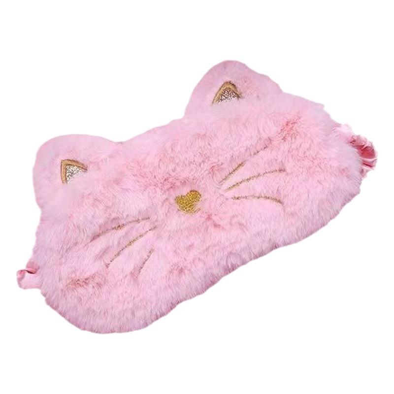 Dibujos animados de felpa linda chica conejo Super lindo nuevo Internet celebridad máscara de ojo dormir sombreado ajustable aliviar la fatiga ocular