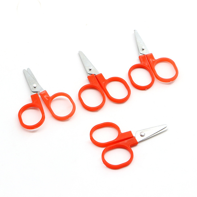 Tijeras pequeñas rojas, kit de costura, tijeras a juego, mini estudiantes, tijeras portátiles, tijeras cortadas en papel hechas a mano para bebés
