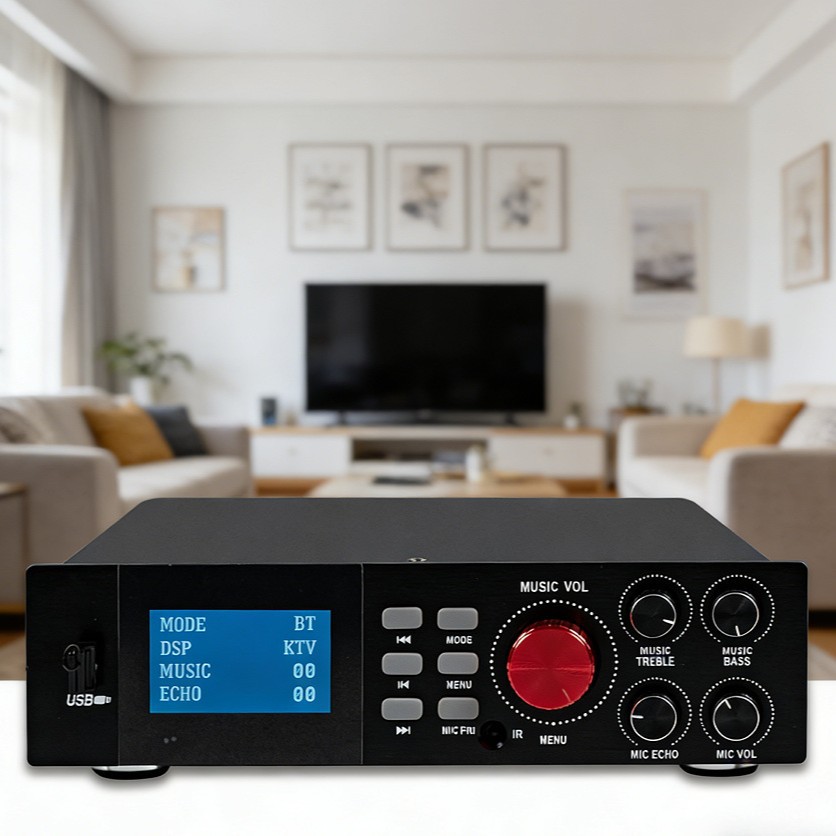 Teana Mini 200W High-Fidelity Small Home Stereo Power Amplifier Audio and Video Amplifier K200