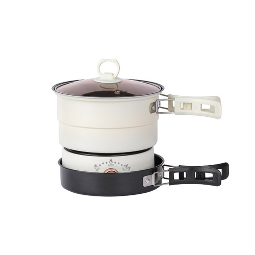 Portable Foldable Electric Stove 110V Multifunctional Stainless Steel Inner Pot Electric Stove Separable Travel Pot