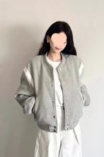 新款复古风新款春简约女外套春秋美式高街拼色棒球服短外套女轻奢