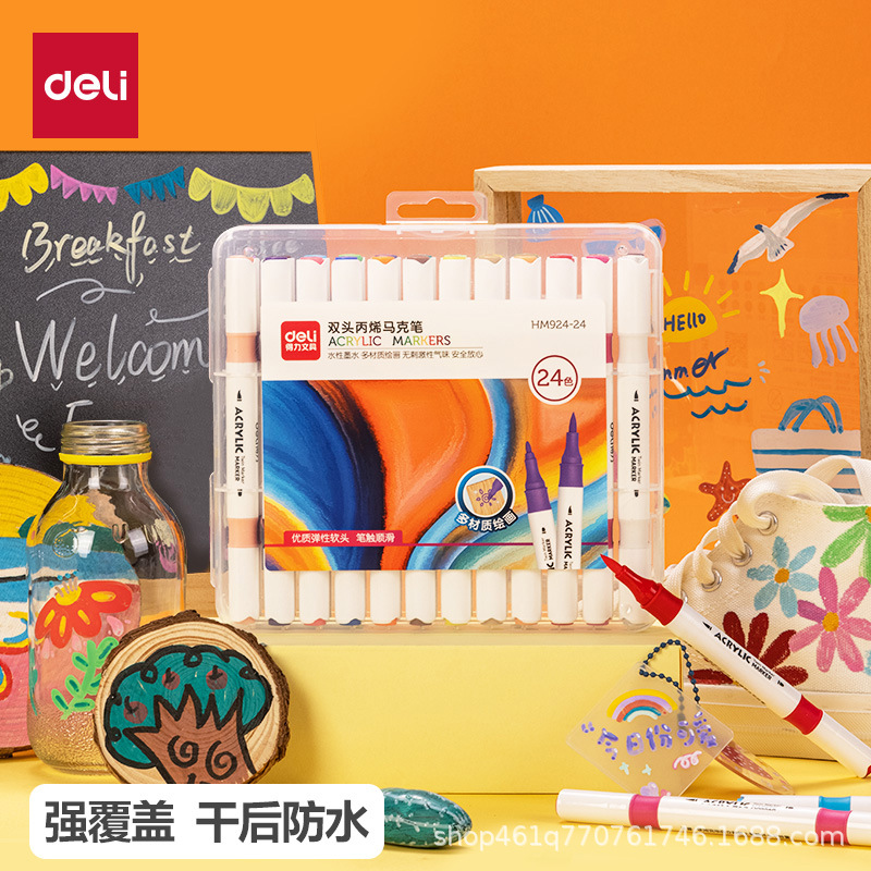 El marcador de acrílico de Délix se puede lavar con color impermeable, plegable, color no sucio, pincel de dibujo a mano para niños graffiti