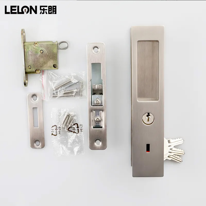 Personalizada aleación de zinc cuadrada cerradura de puerta de madera japonesa indicación roja y verde cerradura de gancho de puerta deslizante del baño