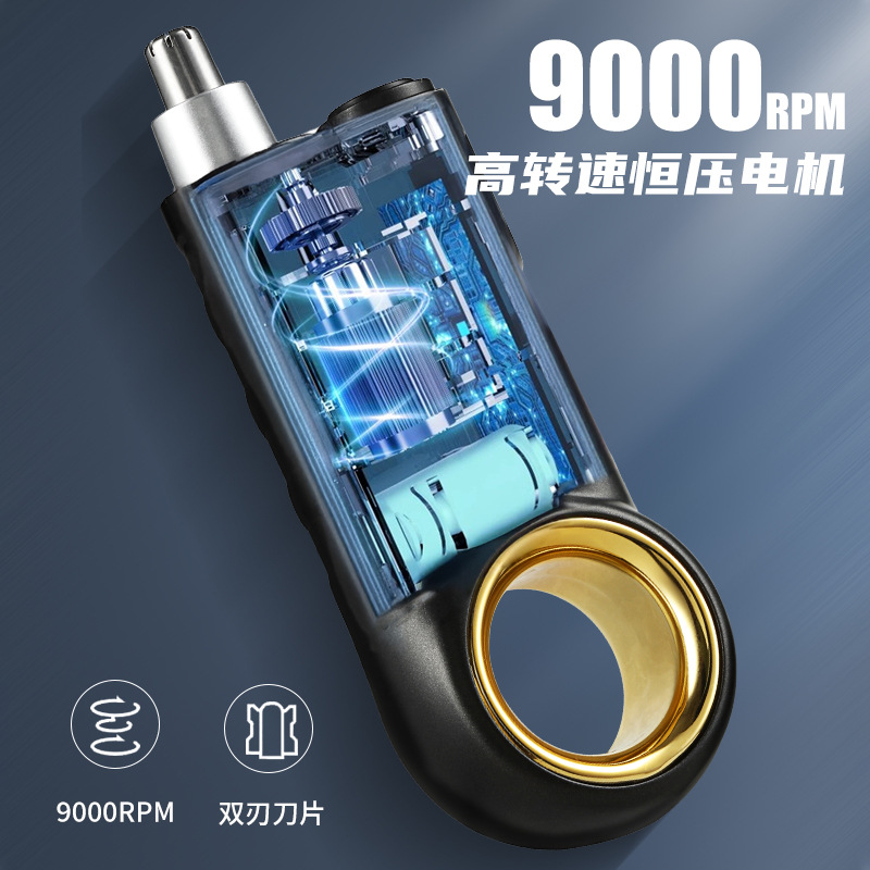 TEMU nuevo recortador de pelo nasal para hombres recargable USB reparación de pelo nasal para hombres y mujeres afeitador nasal