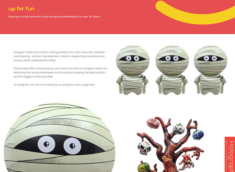 Halloween Party Dekoratioun Ballon 4D stehend dout Bam Form Cartoon Aluminiumfolie grousse Ballon Mumie léif_voghion.com