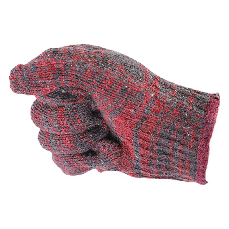 Оптовые перчатки для защиты труда, производитель защитных хлопчатобумажных перчаток, 700 г, 800 г, перчатки для защиты труда из отбеленной пряжи с блокировкой краев