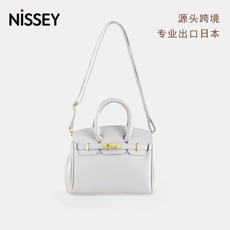 New lychee pattern messenger bag versatile fashion Gold Buckle High sense handbag medium Kelly small square bag in stock