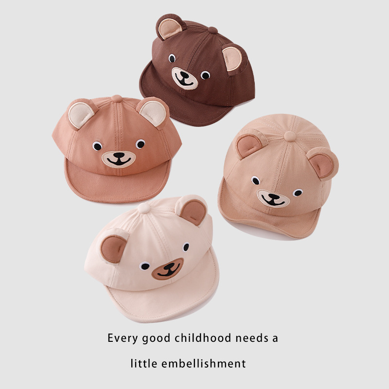 Primavera bebé gorra de lengua suave gorra de dibujos animados bonita sombrero de sol para niños y niñas sombrero de verano delgado
