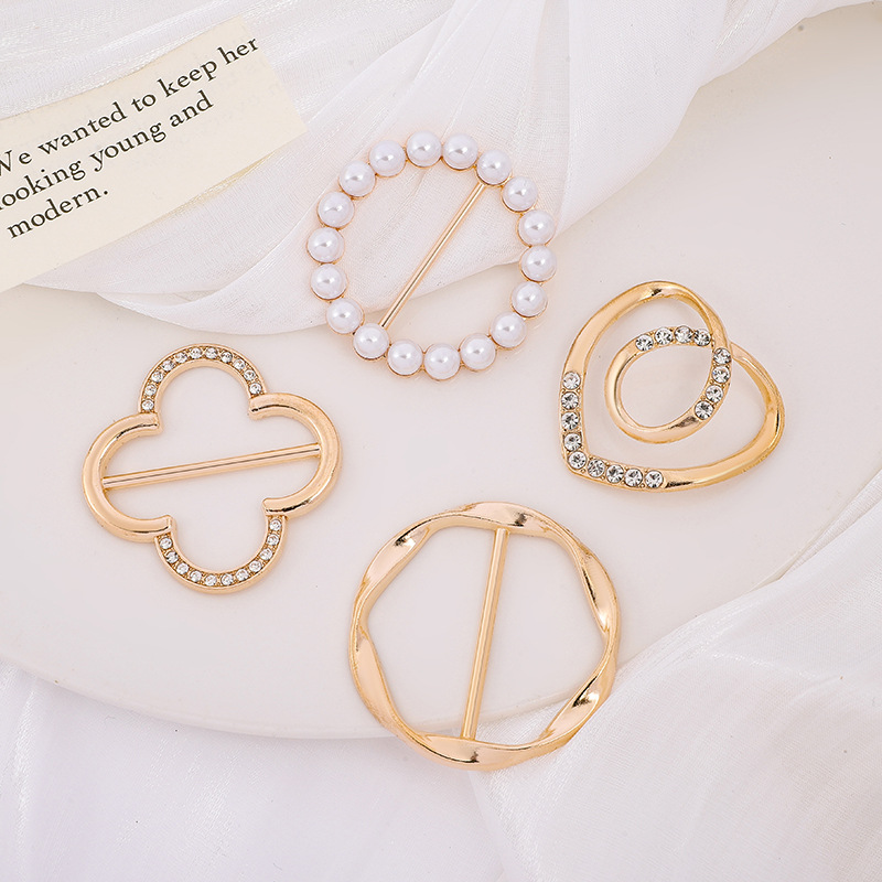 High-End Creative Metal Scarf Shirt Corner Fixing Buckle, Simple and Convenient Corner Knot Buckle, Fashionable and Versatile Buckle