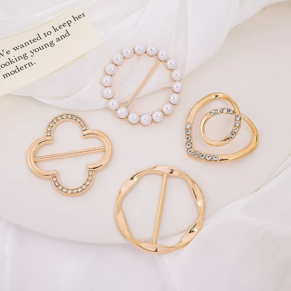 High-End Creative Metal Scarf Shirt Corner Fixing Buckle, Simple and Convenient Corner Knot Buckle, Fashionable and Versatile Buckle