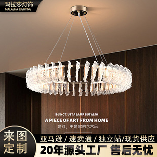 现代轻奢水晶枝形吊灯客厅餐厅灯卧室繁花豪华定制高端别墅大吊灯-阿里巴巴
