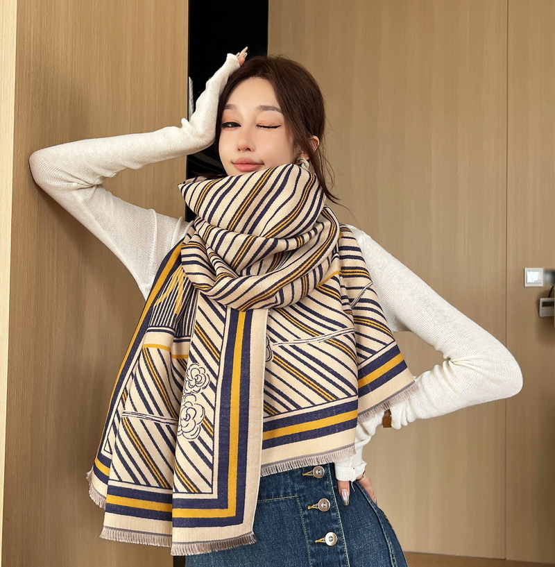 Bufanda de imitación cachemir para mujer chal cálido de invierno_voghion.com